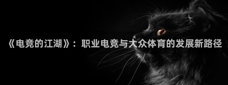 mk电子竞技：《电竞的江湖》：职业电竞与大众体育的发展新路径